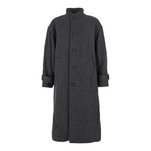 Coor Men Grey Coat With High Collar In Wool And Cashmere Blend Man